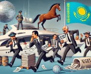 dalle-2024–06-27–12_02_53-kazakhstan-officials-in-panic-running-in-different-directions-with-secret-documents-in-their-hands_-in-the-background-theres-a-yacht-a-disco-ball